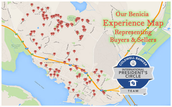 Experience Map Buying or Selling a home or Real Estate in Benicia