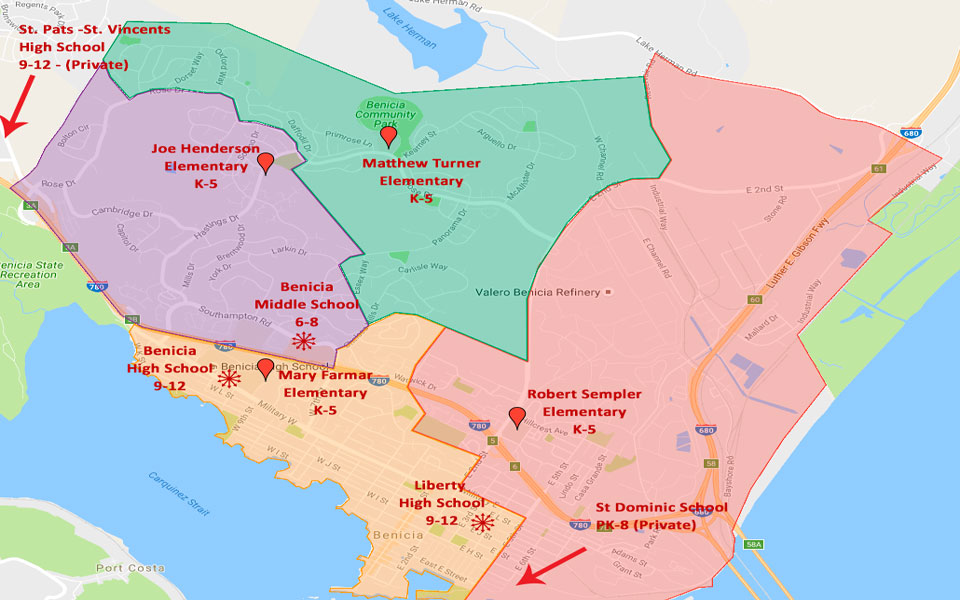 Benicia School District Map